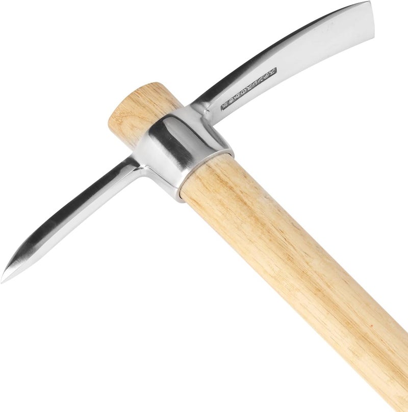 GENHAKON 3 PCS 16 Inch Mattock Pick Axe, Stainless Steel Pick Mattock Hoe, Garden Pick, Pick Mattock for Weeding, Loosening Soil, Planting Vegetables, Digging Holes, Chopping Roots and Much More - Image 3